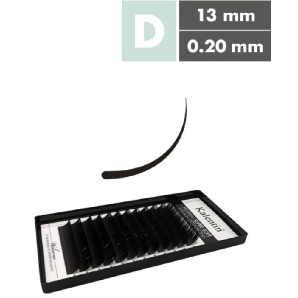 Kalentin Extensiones De Pestañas Clásicas Curva D 0,20 13mm